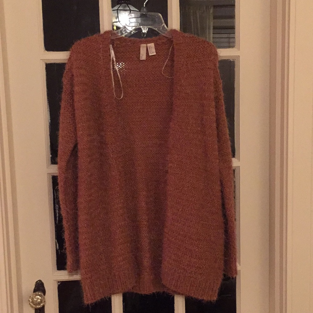 Fuzzy long cardigan